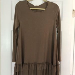 Brown easel tunic